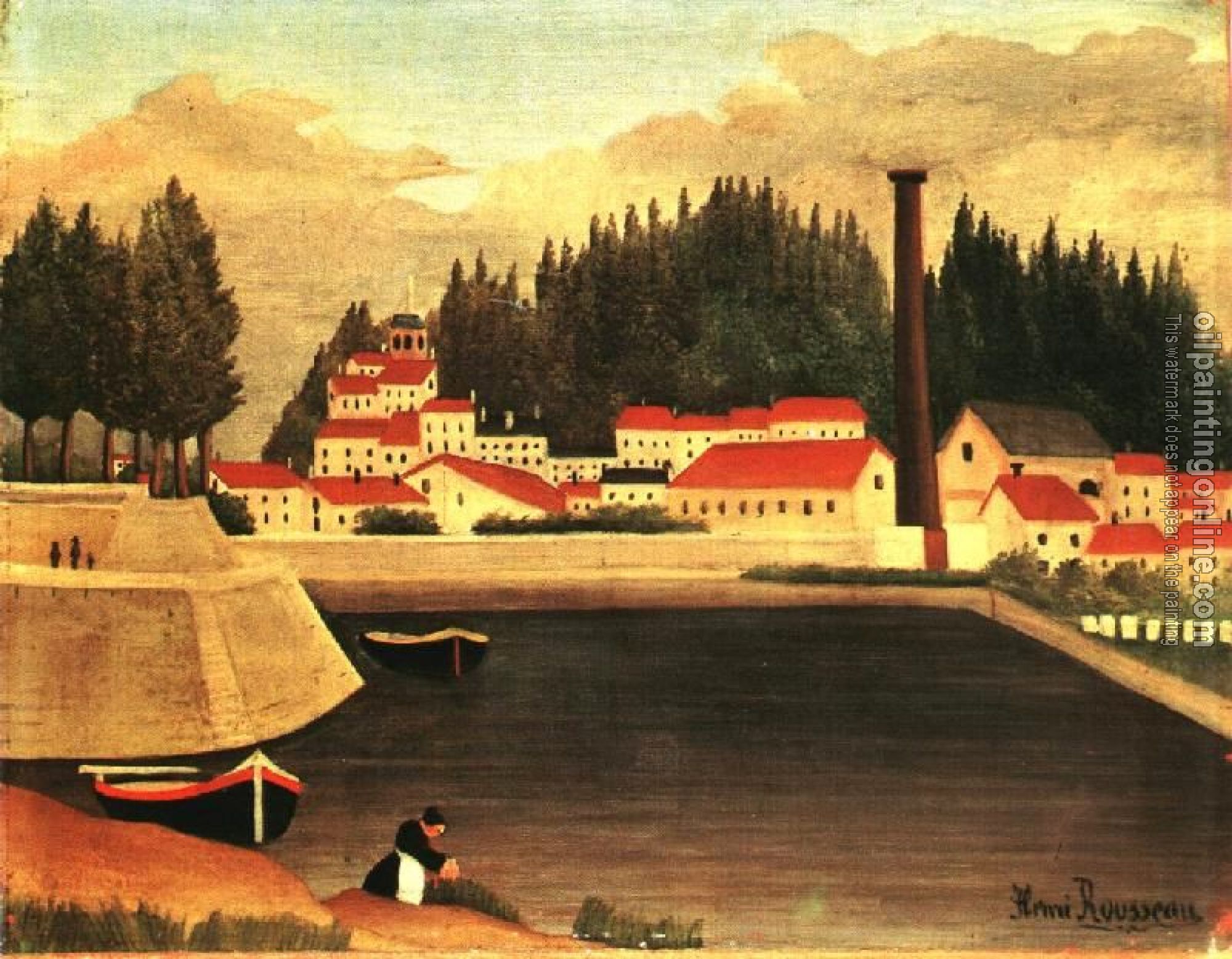 Henri Rousseau - Village near a Factory